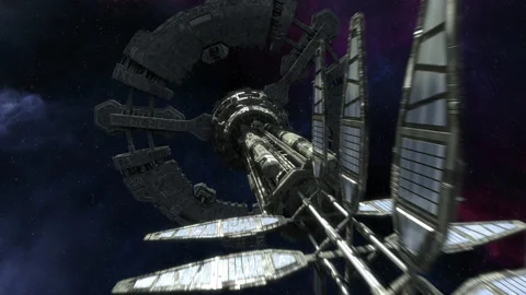 Space Station in Outer Space. Stock Footage 154914172
