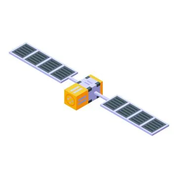 Space station pilot icon, isometric style Stock Illustration