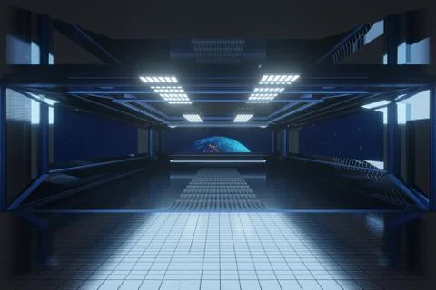 Space Station render Stock Illustration
