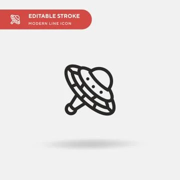 Space Station Simple vector icon. Illustration symbol design template for web Stock Illustration