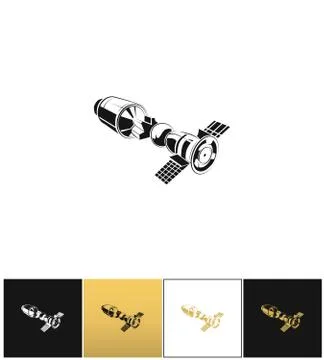 Space station vector icon Stock Illustration