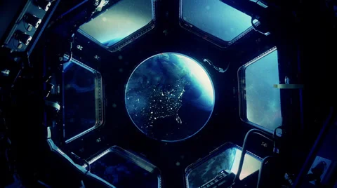 Space Station Window 库存影片 39841363