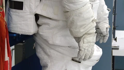 Space suit in the space center Stock Footage 99084571