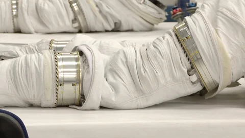 Space suit in the space center Stock Footage 99084694