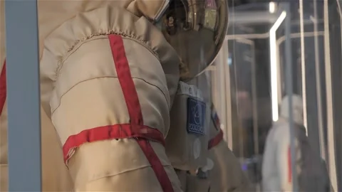 Space suit for space flights and exploration of the star system. Stock Footage 147060731