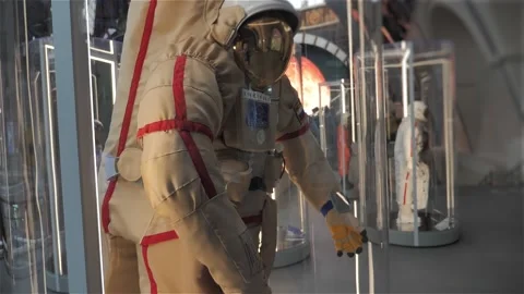 Space suit for space flights and exploration of the star system. Stock Footage 147060743