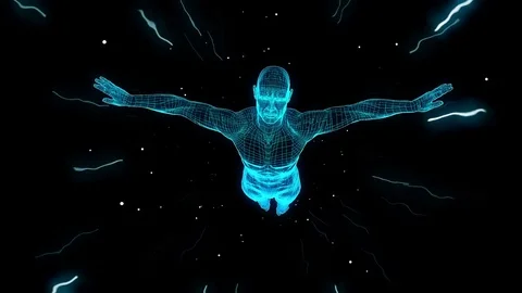 Space Swim Solo 2 Looping Animation Stock Footage 73609400