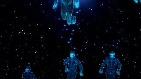 Space Swimming Looping Animation Stock Footage 73609770