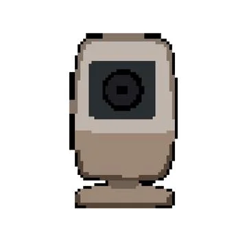 Space table camera pixel art vector illustration 스톡 일러스트