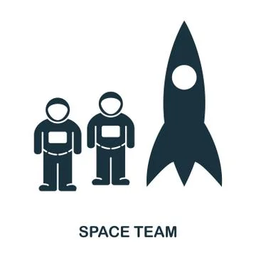 Space Team icon. Flat style icon design. UI. Illustration of space team icon Stock Illustration