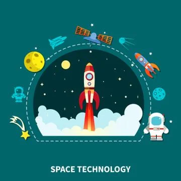 Space Technology Concept Stockillustratie