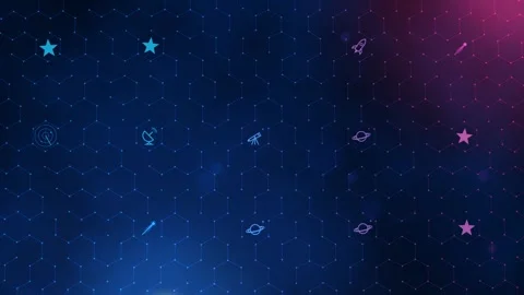 Space technology global connectivity GPS navigation force field Stock Footage 348610592