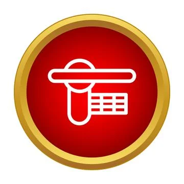 Space technology transmitting signals from satellite icon Stock Illustration