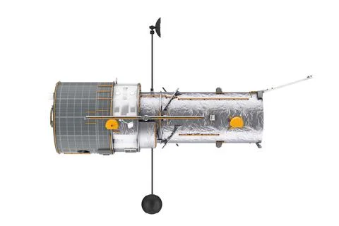 Space Telescope Hubble. 3d Rendering Illustrazione stock