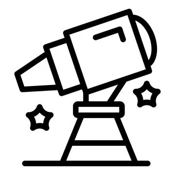 Space telescope icon outline vector. Core mission Stock Illustration