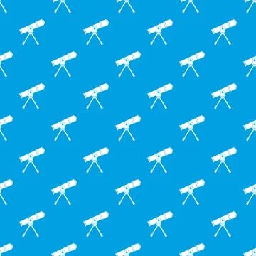 Space telescope pattern seamless blue Stock Illustration