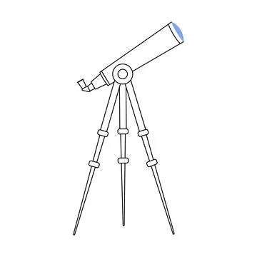 Space telescope semi flat color vector object Stockillustratie