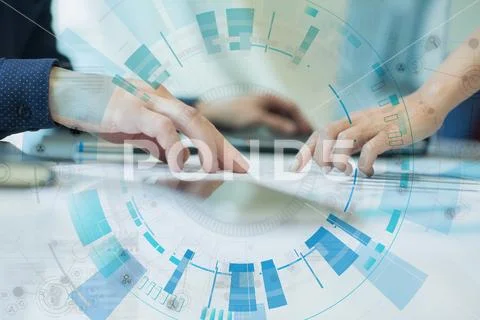 Space for text on Abstract background. Virtual screen futuristic interface Stock Photos