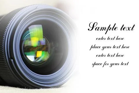 Space for text on background of lens flare object Stock Photos