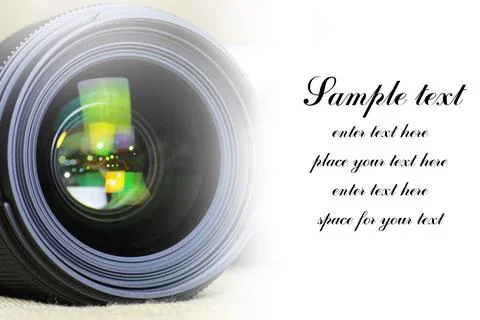 Space for text on background of lens flare object Stock Photos