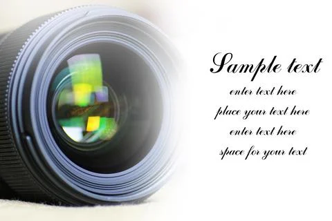 Space for text on background of lens flare object Stock Photos