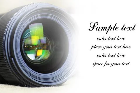 Space for text on background of lens flare object Stock Photos