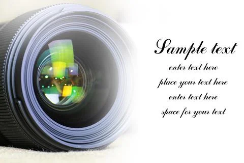 Space for text on background of lens flare object Stock Photos