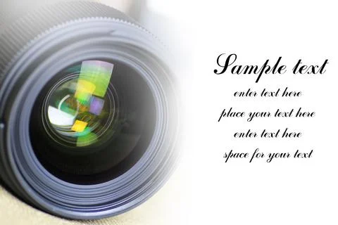 Space for text on background of lens flare object Stock Photos