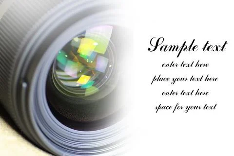Space for text on background of lens flare object Stock Photos