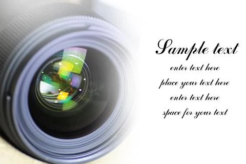 Space for text on background of lens flare object Stock Photos