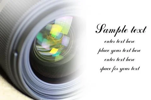 Space for text on background of lens flare object Stock Photos
