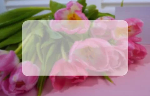 With space for text on a blurred background with flowers Foto stock