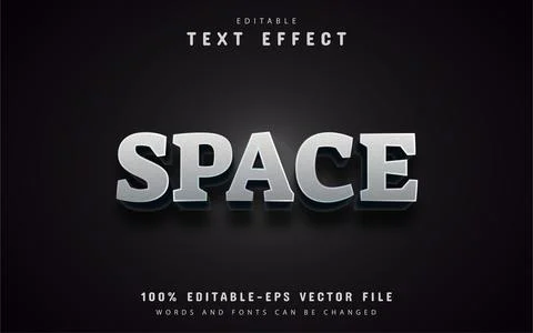Space text effect editable Stock Illustration