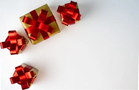 Space for text with gift boxes on white background Stock Photos