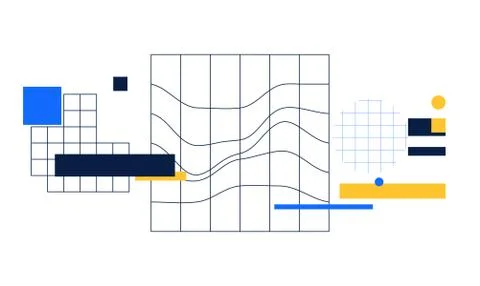 Space for text minimal geometric web banner design Stock Illustration