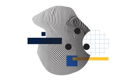 Space for text minimal geometric web banner design Stock Illustration