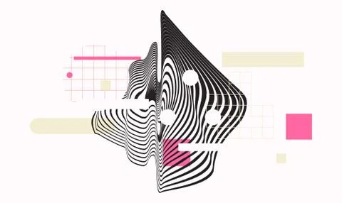 Space for text minimal geometric web banner design Stock Illustration