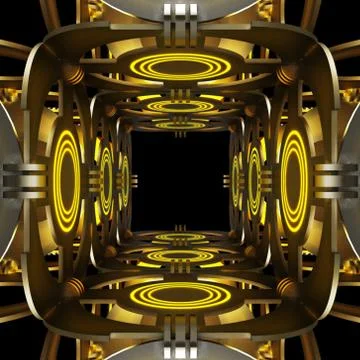 Space theme abstract background. Creative design. 3D illustration Stock Illustration