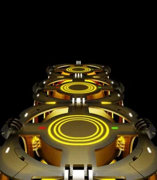 Space theme abstract background. Creative design. 3D illustration Stock Illustration