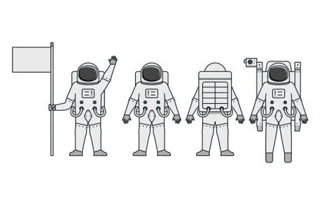 Space theme illustration Stock Illustration