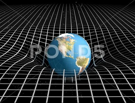 Space time and gravity Stock Illustration