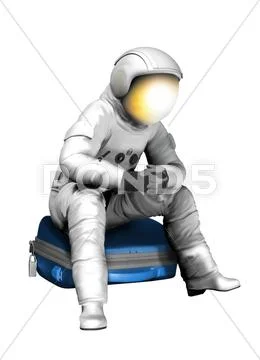 Space tourist, conceptual artwork Stock Illustration