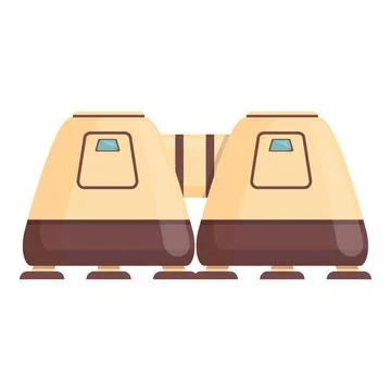 Space train icon cartoon vector. Planet base Stock Illustration