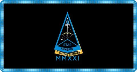 Space Training and Readiness Command Flag Vector Illustration Premium Quality Ilustración de archivo