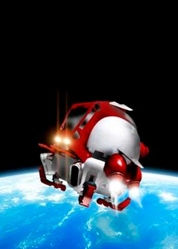 Space travel, artwork Stock Illustration