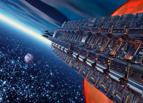 Space travel, artwork Stock Illustration