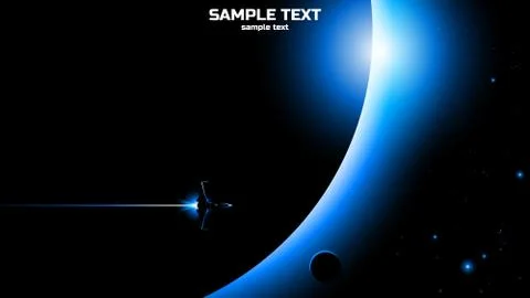 Space travel creative vector background Stock Illustration
