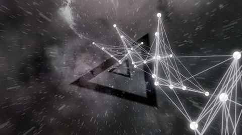 Space Travel Fly Through Geometry Stock Footage 52109190