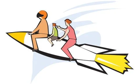 Space travel Illustrazione stock