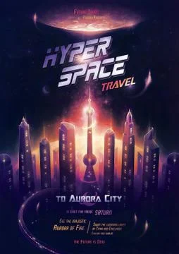 Space Travel Poster Stock Illustration